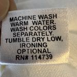 Flax Linen Tunic White Button Down Long Sleeve Collared Relaxed Coastal Chic SzL Photo 9