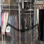Nasty Gal Rhinestone Black Cowl Neck Mini Dress/cover Up Photo 1