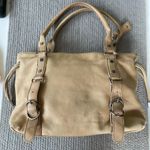 Kenneth Cole Vintage Y2K Reaction Neutral Beige Leather Shoulder Bag Purse Photo 9