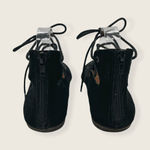 Lucky Brand Billoh Lace Up Zip Gladiator Point Black Suede Pointed Flat 8.5 Photo 2