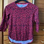 Tommy Bahama  Ashby T Shirt Red Leopard Cotton Tee S Photo 2