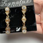 Swavorski Swarovski Crystal Signature Clear & Gold Tone Pierced Dangle Drop Earrings NWT Photo 11