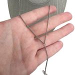 American Eagle Silver Tone E Monogram Initial Y Chain Necklace Photo 3