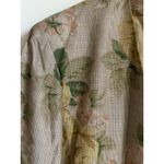 Vintage 80s Floral Print Blazer/Jacket Size M/8 Greens/Tans Cottagcore Tailored Green Photo 4