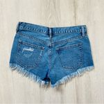Free People Button Up Fly High Rise Denim Shorts Blue Sz 25 Photo 1