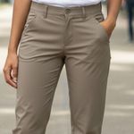 Patagonia High Waisted Flat Front Slim Straight Outdoor Hiking Pants Tan Size 4 Photo 0