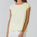 Halogen 𝅺 Top blouse SMALL Yellow Cap Sleeve casual NWT Photo 0