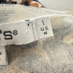 Chico's  Mosaic Animal Print V Neck Knit Sweater Top Size 1 Medium Brown Black Photo 5