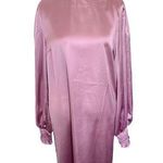 Skylar Rose Womens Dress Shift Purple Metallic Size XL Puff Scrunch Sleeves NWT Photo 0