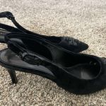 Tory Burch Women’s Black Eleanor Velvet Slingback Pumps Heels Size 7.5 Like New! Photo 0