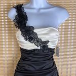 Windsor One Shoulder Strap Dress With Black Appliqué Flowers Photo 1