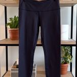 Lululemon Mid-Rise Navy Blue Twill Stretch Knit Legging, 8 Photo 0