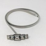 Silver Stretchy Serpentine Stretch Skinny Cinch Disco southwestern Art Deco Belt Photo 0