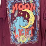 Full Tilt Sunset Moon Light Long Sleeve Burgundy T-shirt Size Medium Photo 5
