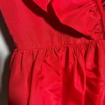 VTG Climax 80s David Howard Red Party Prom NYE Dress Ruffles Dramatic 3/4 *XXS Photo 2