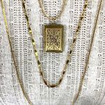 Vintage Napier Multi Strand Necklace and Carl Art Locket Rectangle Gold Tone Photo 7