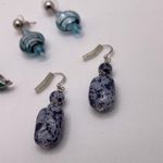 Lot Of 3 Women’s Costume Earrings Pierced Dangle Drop Blue Photo 5