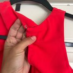 Amanda Uprichard  Ezra Drop Waist with Ruffle Heh Dress Bright Red Hue Sz M Photo 8