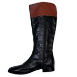 Cole Haan ‎ Womens Knee High Fashion Boots Black Brown Leather Riding Size 6.5M Photo 7