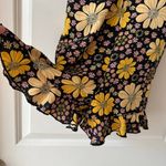 Xtraordinary  Romper Tie Shoulder Square Neck Smocked Retro Floral Print Ruffle Photo 4