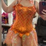 Golden dragon costume dress w armbands Orange Size M Photo 5