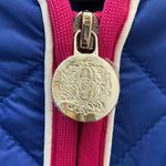 Dennis Basso DENNIS by Royal Blue Quilted Jacket with Contrast Piping Size M Photo 7