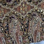 Vintage Anage Paisley Tapestry Sequin Embellished Cotton Jacket Small Artsy Brown Photo 11