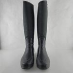 Hunter  Boots Womens 37/5 Lady N Black Rubber Rain Boots Original Photo 7