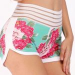 Butt Lift Cheeky Scrunch Bum PINK FLORAL Mesh Detail & Pocketed VIRAL RARE Short Size undefined Photo 16