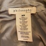 Philosophy Moto Biker Zip Faux Suede Jacket Beige Womens MED Edgy Urban Chic Photo 5