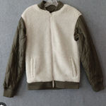 Original Use  Olive Green Jacket Size Small Womens Cream Photo 0