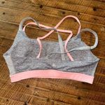 Gaiam  strappy gray & pink athletic L yoga workout sports bra Photo 1