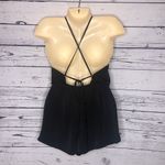 Forever 21 NWT Size S Black V-Neckline Strappy Shorts Jumpsuit Romper Photo 3