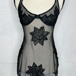Victoria's Secret Victoria’s Secret Black Fishnet Mesh Floral Lace Chemise Lingerie Sexy Sz 34B Photo 0
