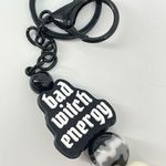 Keychain purse charm Beaded Keychain For Women, Silicone bead Bad Witch Energy Black Photo 4