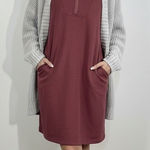 Title Nine  Maroon Tunic Pullover Top Women's‎ XL Half Zip Stretch Long Sleeve Photo 0