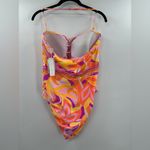 Sunshine 79 Floral Halterneck One Piece Swimsuit Orange Multi Size 12 Photo 4