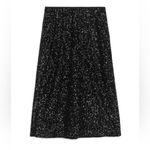 Black Sequin Knee Length Pencil Skirt Photo 6