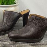 Unisa  Sultana Brown Leather Mule Heel Clog Shoe 7 Photo 0
