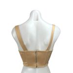 ZARA Brown Tan Satin Sleeveless Cami Camisole Corset Bandeau Crop Tank Top Sz XS Photo 1
