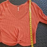 Free People Got Me Twisted V-neck Sweater Top Rusty Orange Size M Photo 5
