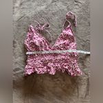 Sim & Sam  Floral Printed Ruched Tie Straps Cottage Core Women’s Tank Top S EUC Photo 5