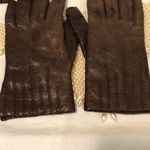 Vintage Faux Leather Ladies Driving Gloves Brown Photo 6