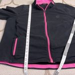 Ralph Lauren Lauren  knit zip up black jacket with pink trim Photo 7
