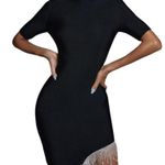 BELLA BARNETT Mini Bandage Trendy Rhinestone Black Bodycon Dress Size M NWT Size M Photo 2