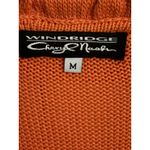Windridge Cheryl Nash Orange Knit Zipper Front Cardigan Sweater Women M Size M Photo 2