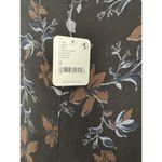 Free People  Maxi Dress Black Side Slit Size M Short Sleeve Grunge Witchy Floral‌ Photo 6