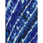 Catherines  Blue White Crinkle Sharkbite Hem Crochet Neckline Tunic Top Size 2XWP Photo 6