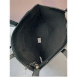 Woven Tote Bag Black Faux Leather Top Handle Bag Everyday Purse Photo 5