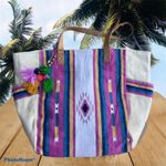 No Boundaries Beach Bag NWT Shoulder Tote Canvas Pool Vacation  Photo 0